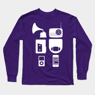 The History Of Portable Music Devices in Six Easy Steps Long Sleeve T-Shirt